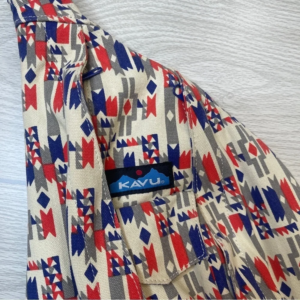 KAVU Mesa Tribal Aztec Rope Sling Backpack Crossbody Bag